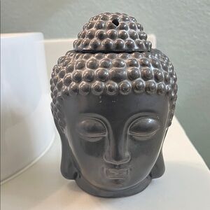 Gray Buddha Head Ceramic Decor Candle Wax Warmer